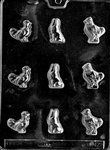 Bite Size Easter With Bunny Rooster Mold - Lpe172