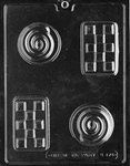 Checkerboard Swirl Bar Mold - Lpm176