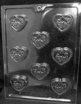 Decorated Heart Mints Mold - Lpv150