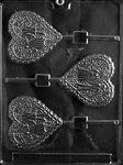 Lacy Bride And Groom Heart Lolly Mold - Lpw025
