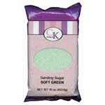 Soft Green Sanding Sugar - 16 Ounce