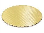6" Round Gold Scalloped Cake Pad