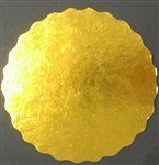 6" Round Gold Scalloped Cake Pad (S-00003)