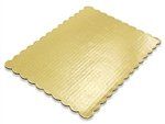 10X14 Gold Scalloped Cake Pad (S-17922)