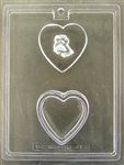 Wedding Bells Heart Pour Box Mold - Ecao1044