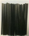 4" Black Paper Twist Ties - 50 Pack