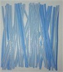 4" Light Blue Paper Twist Ties - 100 Pack
