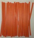 4" Orange Paper Twist Ties - 50 Pack