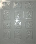 Football & Baseball Players Mint Mold - Il845