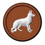 German Shepherd On 2-1/2" Round (90-12986)