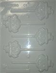 Jack O Lantern With Hat Sucker Hard Candy Mold (8H-3260)