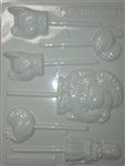 Turkey & Pilgrim Sucker Hard Candy Mold (8H-3284)