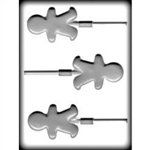 Gingerbread Boy Sucker Hard Candy Mold (8H-4247)