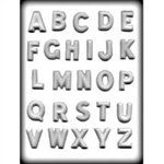 1-1/4" Alphabet Hard Candy Mold (8H-14227)