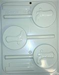 Cowboy Boot Sucker Hard Candy Mold (8H-15727)