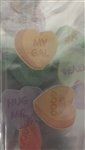 Large Conversation Hearts Cello Treat Bag - 20 Pack