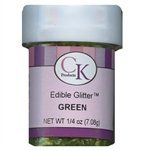 Green Edible Glitter Flakes .25 Ounce (78-600G)
