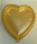 6" Gold Heart Candy Box With Clear Lid