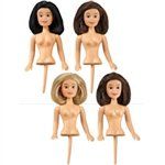Mini Dolls Pick Cake Decoration - Set Of 4