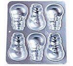 Vintage Wilton Aluminum Mini Snowmen Pan (2105-472)