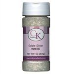 White Edible Glitter Flakes - 1 Ounce (78-601W)