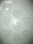 1-3/4" Heart With Love Mold (90-1502)