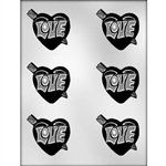 2-3/4" Heart With Arrow With Love Mold (90-1604)