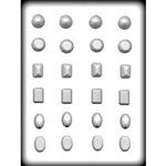 1" Assorted Jewels Hard Candy Mold (8H-5117)