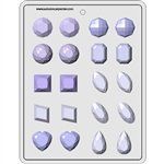 Gems Assortment 1-1/4" Hard Candy Mold (8H-5124)