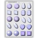 Gems Assortment 1-1/2" Hard Candy Mold (8H-5125)