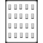 1" Rectangles Hard Candy Mold (8H-5656)