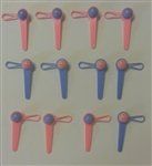 1-1/2" Baby Rattle Cupcake Picks - 12 Pack