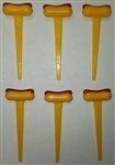2-1/2" Hotdog On Bun Cupcake Picks - 6 Pack