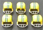 Gold/Green Football Helmet Cake Topper - 6 Pack