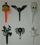 Halloween Variety Cupcake Picks - 6 Pack