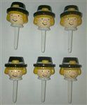 Pilgrim Boy Cupcake Picks -  6 Pack