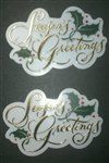 Season'S Greetings Cake Topper - 2 Pack