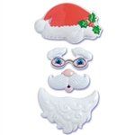 Santa Face Pop Top Set Cake Decoration
