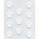 Dog Paw Print Hard Candy Mold (8H-11275)