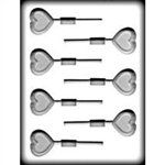 Filigree Heart Sucker Hard Candy Mold (8H-1215)