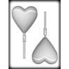 3-3/4" Smooth Heart Sucker Hard Candy Mold (8H-1259)