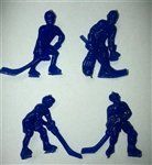 Blue Plastic Hockey Players - 6 Pack