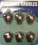 Baseball Party Candles - 6 Pack