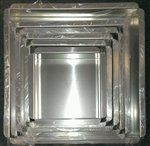 Magic Line 2" Square Aluminum Cake Pan Set