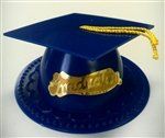 Blue Graduate Cap Cake Topper