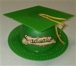 Green Graduate Cap Cake Topper