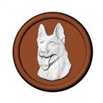 German Shepard Head Round Mold (90-12985)