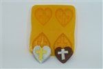 Cross On Heart Flexible Mold - Cm180