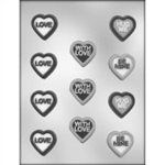 Heart With Messages Chocolate Mold (90-1126)