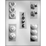 Love With Hearts Bars Chocolate Mold (90-1633)